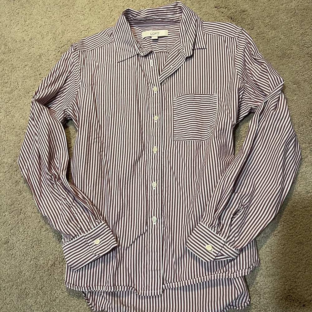 💜🩷LOFT button up🩷💜